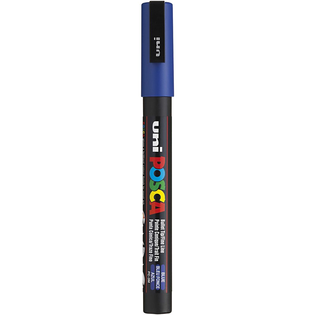 Uni : Posca : Marker : PC-3M : Fine Bullet Tip : 0.9 - 1.3mm : Blue