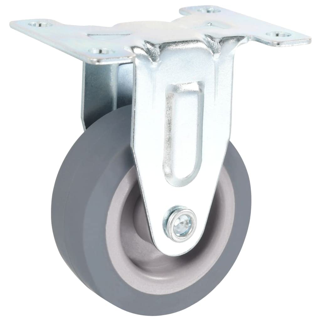 8 ruote di supporto da 50 mm in gomma TPR con telaio in ferro zincato, portata 35 kg per rotolo, per officina, magazzino, carrello, trasportatore, carrello per pallet, industria, logistica