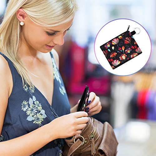 10 Pieces Small Coin Purse Boho Change Purse Pouch Mini Wallet Coin Bag With Zipper Exquisite Present For Women Girls On Valentine's Day (Natural Flower Print, 4.52 X 3.74 Inch) #TOP4