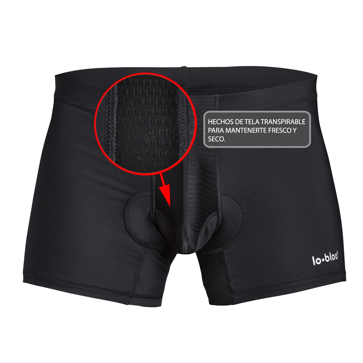 lobloo Shorts de Hombre Jock Strap Invertidos Coquilla Compresión Acolchados Protección Zonas Íntimas Negro XS-XL