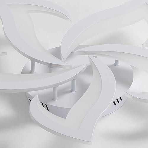 Miniatura 7 de DELIPOP Lámpara LED de techo, lámpara LED moderna de 6500 K, lámpara de techo empotrada, lámpara de techo acrílica de 23.6 pulgadas para sala de