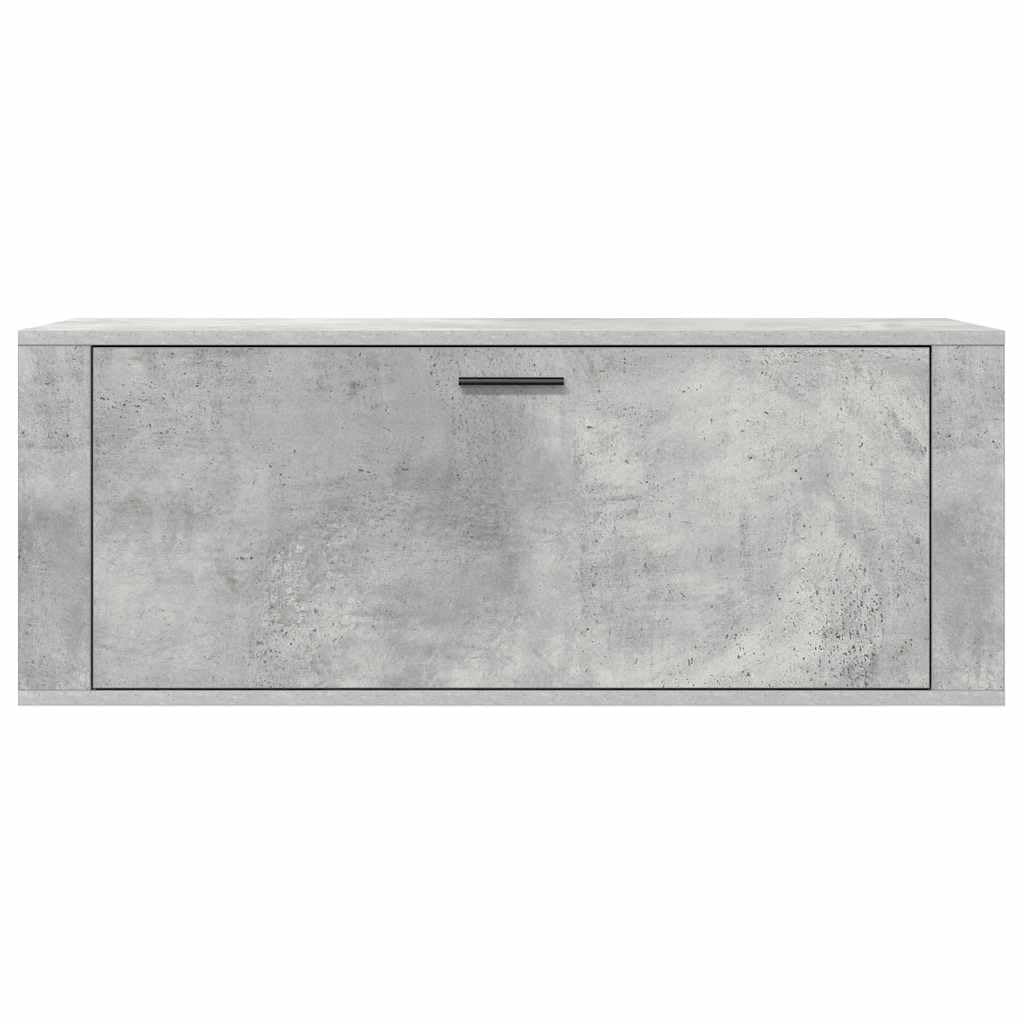 Inżynieryjna drewniana szafka na buty, 100x35x45 cm, szara