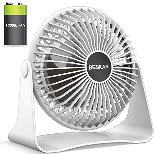 🛒 Crazy Deals BESKAR 10000mAh Rechargeable Battery Operated Small Table Fan, 6-Inch Personal Quiet Fan with 36Hrs Long Working Time, 3 Speeds & Strong Airflow, Mini USB Desk Fan for Office Bedroom Home Exclusive Discount 50% Price BESKAR 10000mAh Rechargeable Battery Operated Small Table Fan, 6-Inch Personal Quiet Fan with 36Hrs Long Working Time, 3 Speeds & Strong Airflow, Mini USB Desk Fan for Office Bedroom Home