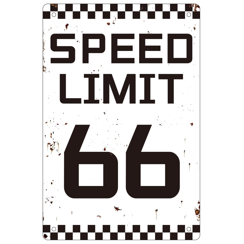 Amazon.com: WEBEEDY Funny 66 Speed Limit Retro Metal Tin Sign Man