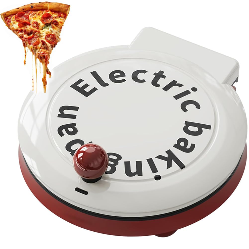 Ozppm 4 In 1 Countertop Pizza Maker,Portable Pizza Oven,1000W Electric Baking Pan,8 Inch Pizza Maker,Double Sided Heating, Pancake And Omelette Maker, Fried/Baked/Sautéed