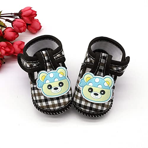 Baby First Walking Shoes Newborn Baby Girls Lattice Prewalker Soft Sole Sandals Single Shoes for 0-18 Months (Navy, 12)3