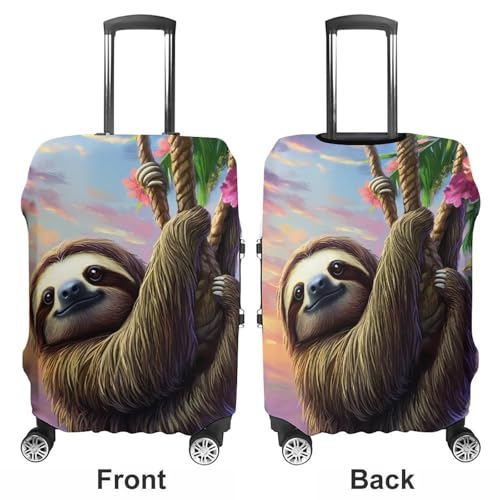 Sloth Animal Luggage Cover Protector Printed Washable Anti-Scratch Travel Suitcase Covers L3