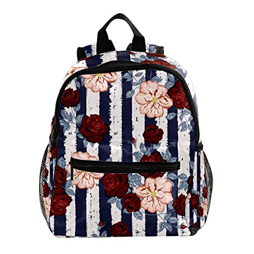 Sac à dos pour garçons et filles motif floral multicolore 30cm