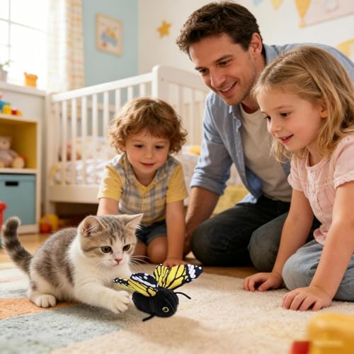 Jouet interactif pour chats d'intérieur avec gadget rechargeable télescopique - 4