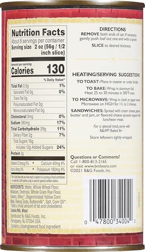 B&M Brown Bread, Raisin, 16 Ounce