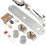 Musiclily Pro テレキャスターギター配線キットインポート TLエレキギター用 3WAY スイッチとポット250kΩ 1A1Bカーブ、 クローム