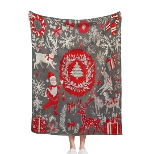 Plaid polaire Noël chaud et doux - Couverture douillette pour salon