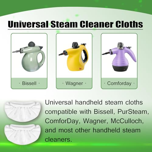 Image of Snowlily 16 Pack Reusable Microfiber Cloths for Handheld Steam Cleaner, Universal & Washable Steam Cleaner Pads, Compatible with Bissell Steam Shot, Wagner, McCulloch, PurSteam, Comforday and More