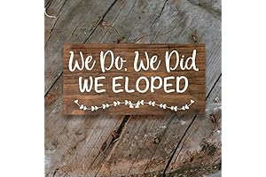 We Do We Did We Eloped Sign - Rustic Wedding Ring Bearer Sign