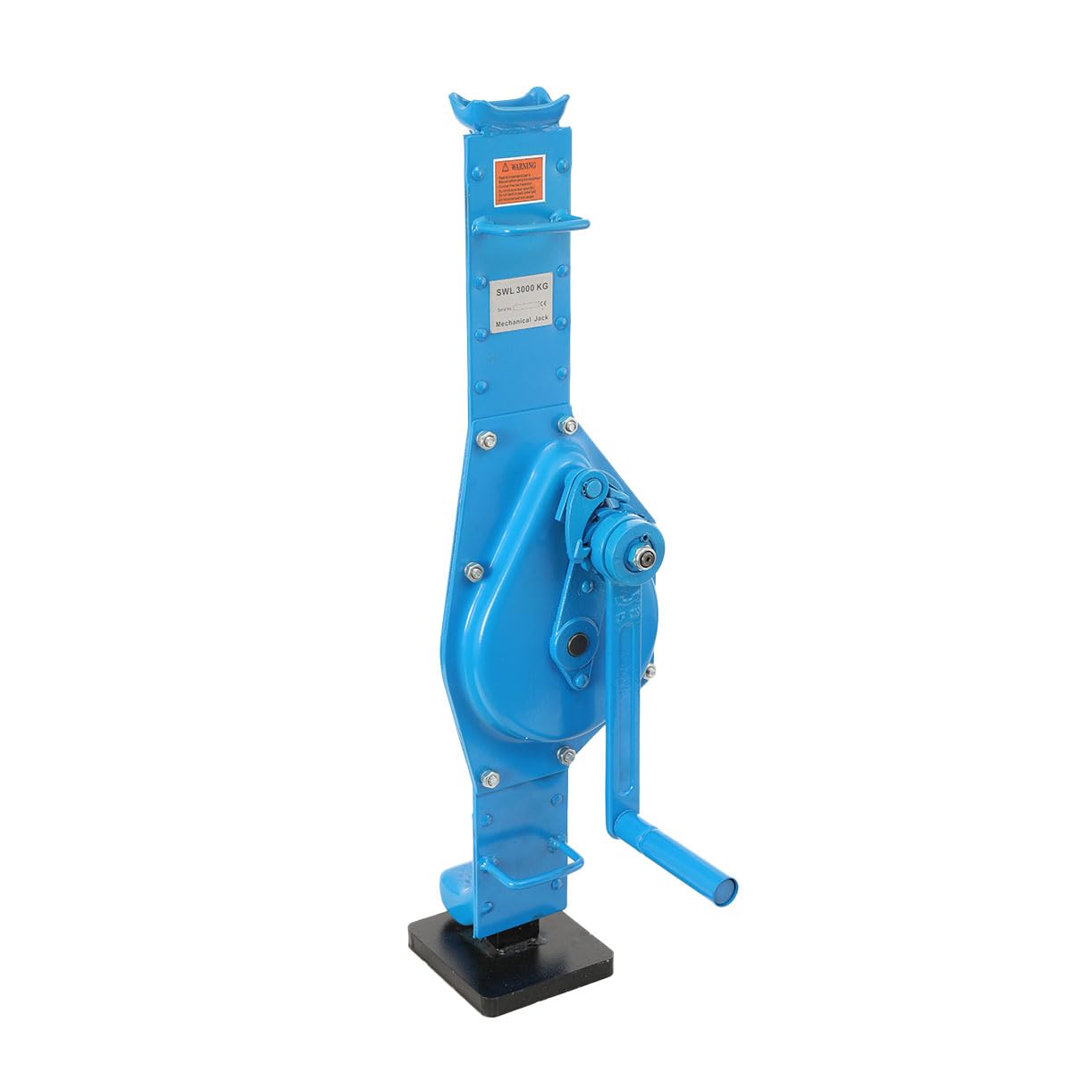 Stahlwinde 3t, Zahnstangenwinde 350 mm Hubhöhe, Hubwinde Hebewinde Stockwinde Zahnstangenheber mit Handkurbel, 3000 kg