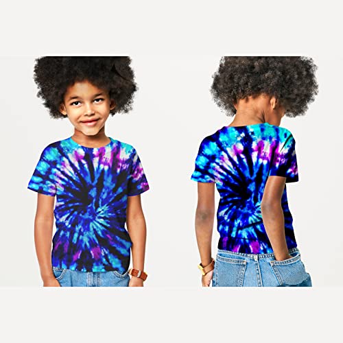 Image of Kids Tie Dye Shirt 6-18 Years Children Hippies Senior Tie-Dye Tee Tshirt for Boys' Girls'