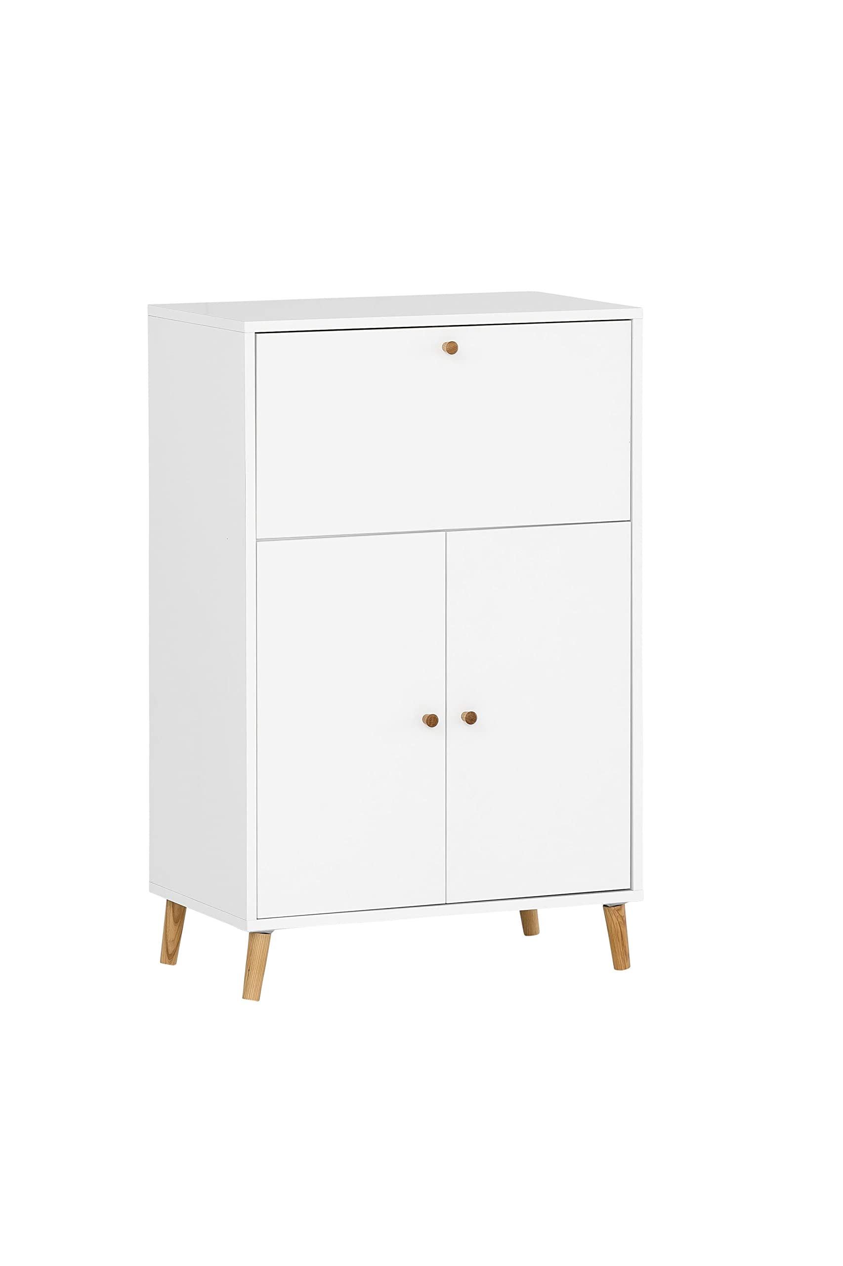 Schildmeyer Secrétaire série Rena 500, 153502, Blanc, 65,2 x 39 x 101,7 cm