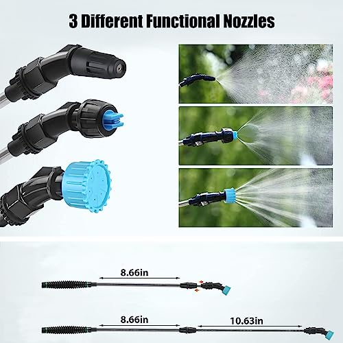 Electric Plant Sprayer 1.35Gallon/5L, Electric Garden Sprayer With Usb Rechargeable Handle, Weed Sprayer With 3 Mist Nozzles, Telescopic Wand, And Shoulder Strap For Lawn And Garden (Green) #TOP2