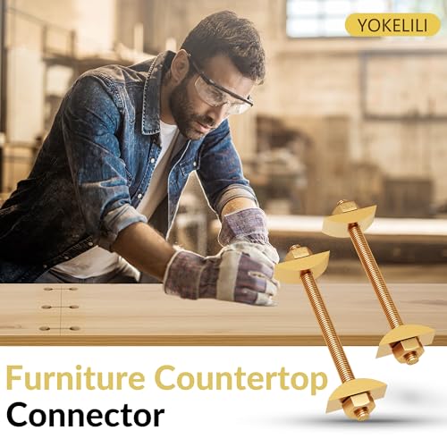 countertop connector bolts m8x100mm joint fasteners furniture fastening kit drawboltbedbutcher block miter draw bolt flip connector 6pcs