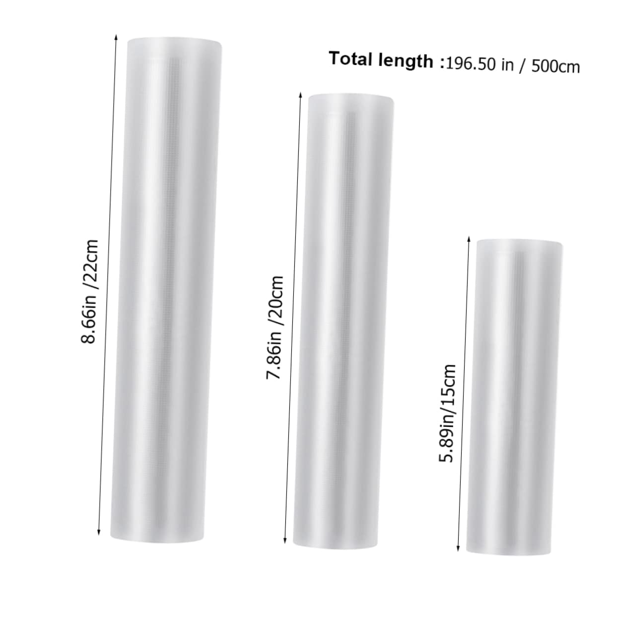 OUNONA 3 Rolls Vacuum Sealer Bags Reusable Food Storage Bags for Fresh Food Preservation and Keeping Your Refrigerator Organized