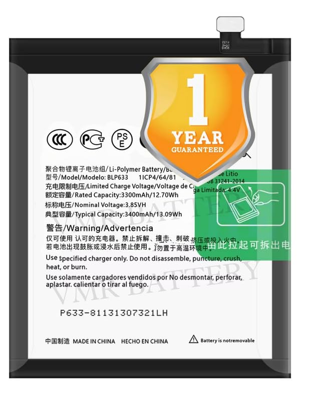 Image of Original BLP633 Battery Compatible for OnePlus 3T (A3003, A3010) - (3400mAh) - 1 Year Warranty K7