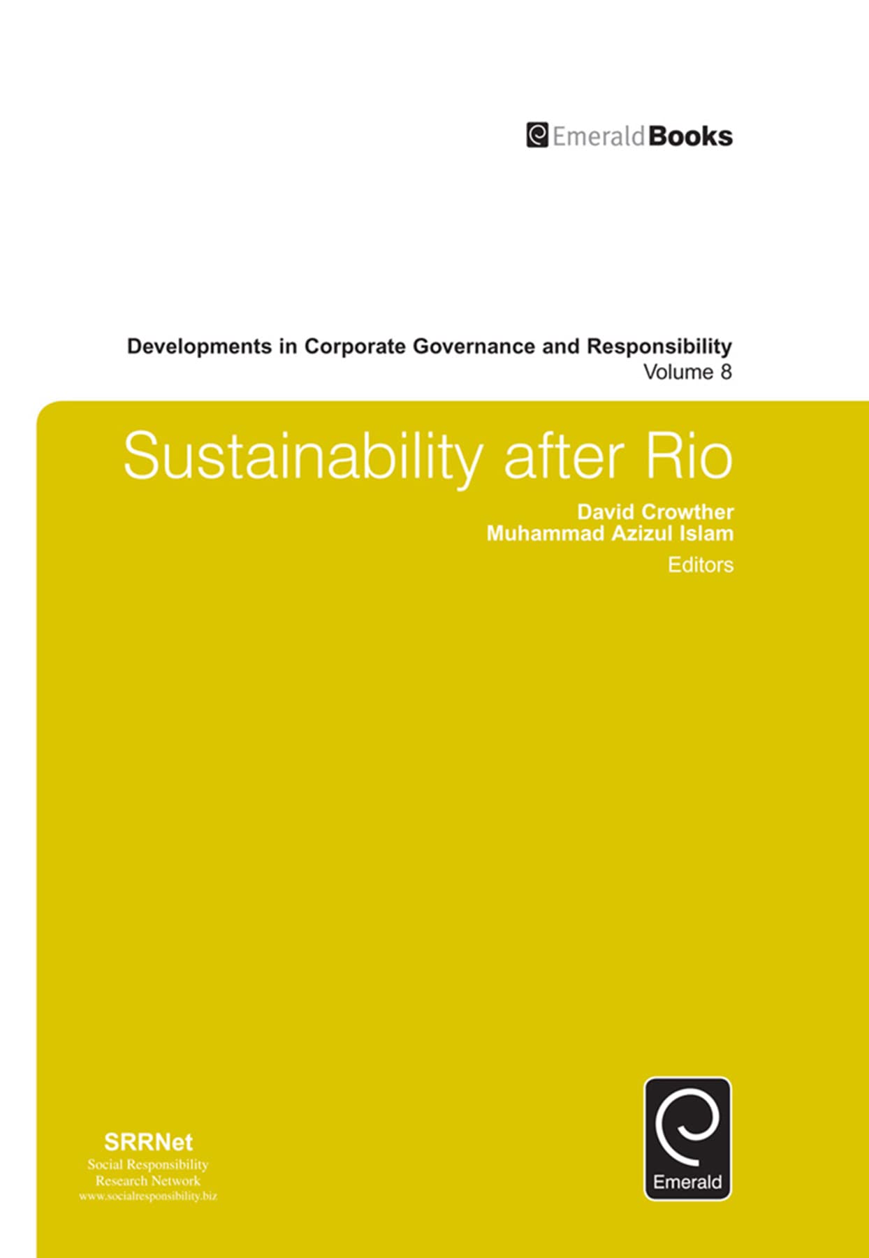 Buy Sustainability after Rio: 8 (Developments in Corporate Governance and Responsibility) — BookShops.in