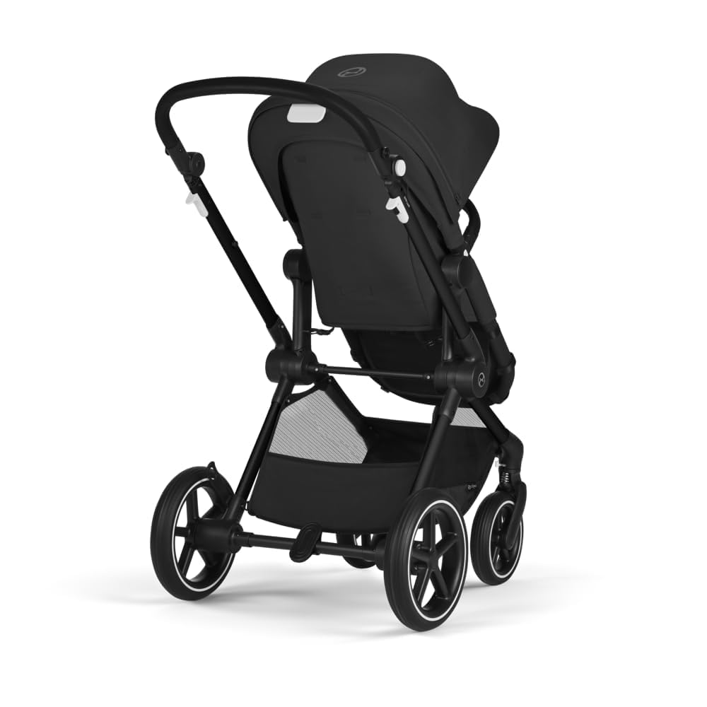 CYBEX Gold EOS Lux Carrozzina 2 in 1, dalla nascita fino a 22 kg (circa 4 anni) inclusivo EOS Adapter e CYBEX Cloud G i-Size, Moon Black