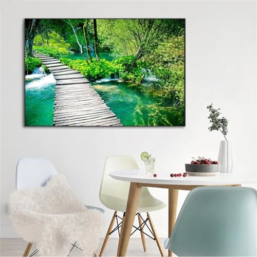 Impression sur toile paysage de forêt LUISAS : art mural de haute définition 60x100