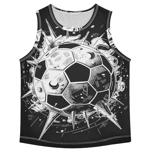 Boys' Tank Top Shirt Soccer Ball Sleeveless T-Shirts