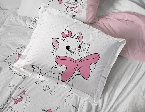 Image of Disney Aristocats Marie Queen Comforter Set 7 Piece Kids Bedding, White
