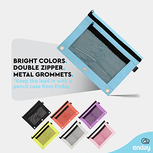 Image of Enday Blue Pencil Pouch For 3 Ring Binder, Zippered Binder Pencil Pouches, 3 Ring Pencil Pouch for Binder, Pencil Case for Binder, Large Pencil Bags for School, Home, and Office