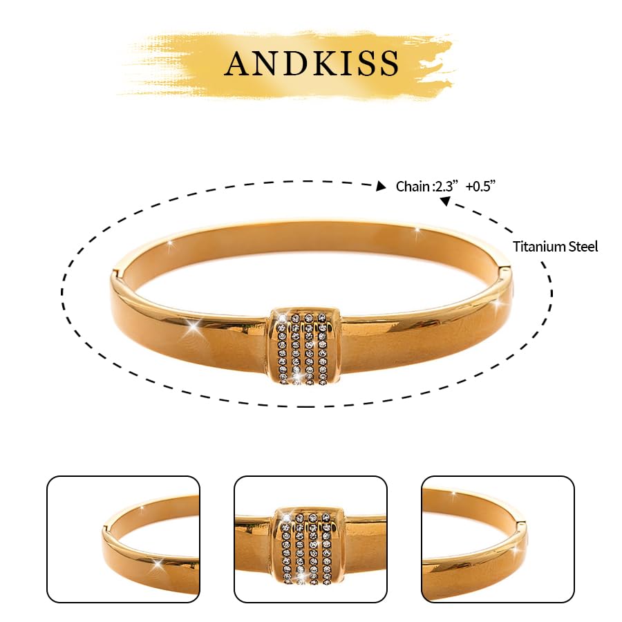 Gold Bracelets for Women Non Tarnish, Waterproof Gold Bangle Bracelets for Women with Sparkling CZ, 14K Gold Bracelets for Women, Stylish Jewelry, Bracelets for Women Trendy Gift4