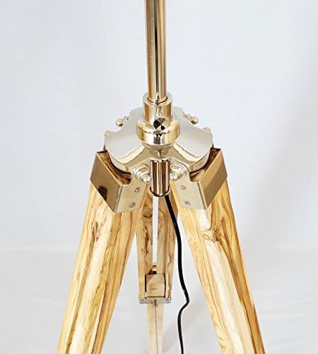 NauticalMart Timber Tripod Floor Lamp Stand Solid Natural Wood Decor (Shade Not Included) image 4