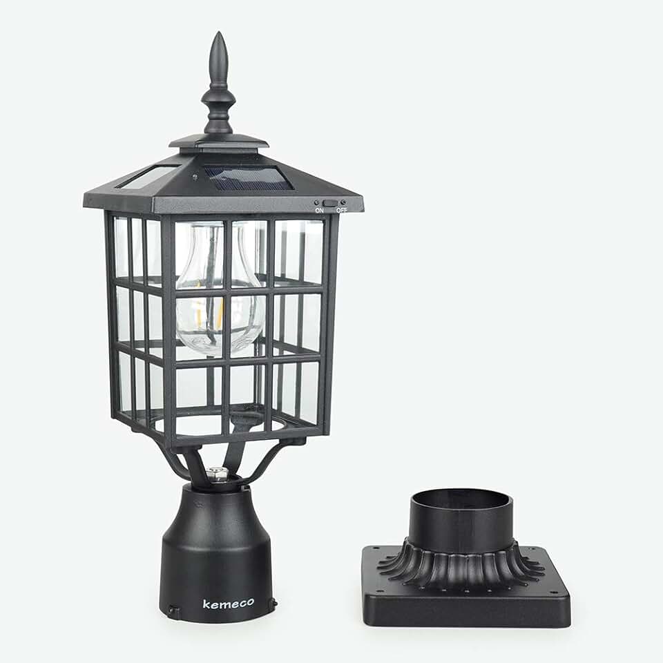 solar gate post lights