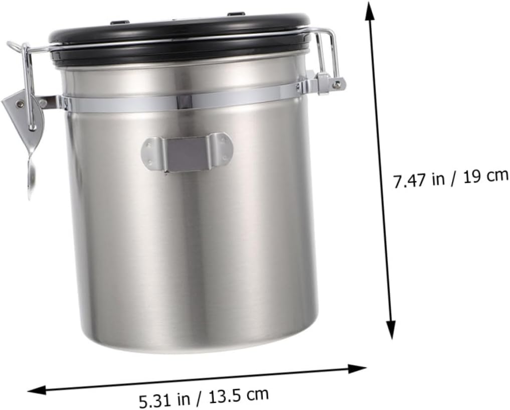 Mobestech Airtight Sealed Container for Dog and Cat Kibble 1.8l Stainless Steel Pet Food Storage Canister with Steel Scoop Suitable for Pet Snacks