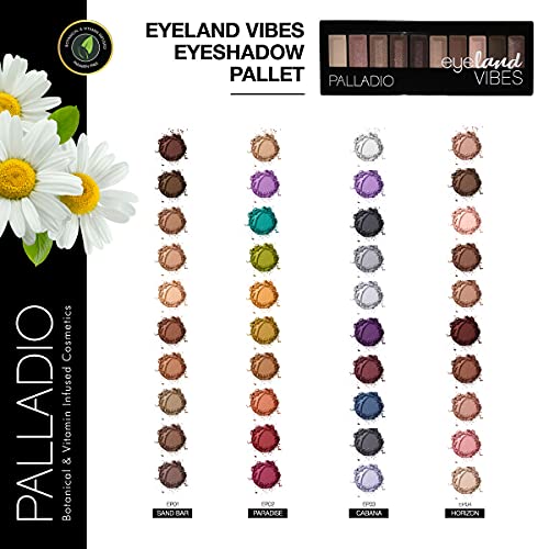 Palladio Eyeland Vibes, Escape To The Tropics, 10 Count Eyeshadow Palette, 5 Curated Palettes, Seductive Nudes To Vibrant Hues, Complimentary Shades, Day And Night Looks, Rich Pigment, Paradise #TOP7