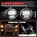 XPCTD New Version LED Fog Light Compatible with Dodge Ram 1500 2002-2008 Dodge Ram 2500/3500 Pickup Truck 2003 2004 2005 2006 2007 2008 2009-1 Pair Black