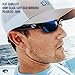 Costa Del Mar Mens Caballito Rectangular Sunglasses, Matte Caribbean Fade/Grey Blue Mirrored Polarized-580P, 59 mm