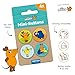 Trötsch Die Maus Mini-Buttons 4er Set: Mini-Buttons Die Maus Ansteckbuttons Anstecker mit Sicherheitsnadel: Give Away für den Kindergeburtstag Dekoration für Mäppchen oder Schulranzen