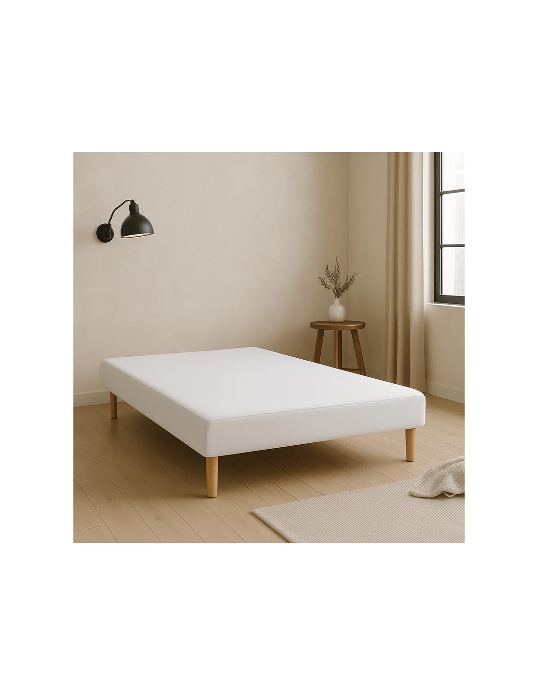by sommiflex SOMMIER TAPISSIER Blanc 140x200 cm | Fabrication FRANÇAISE ARTIS
