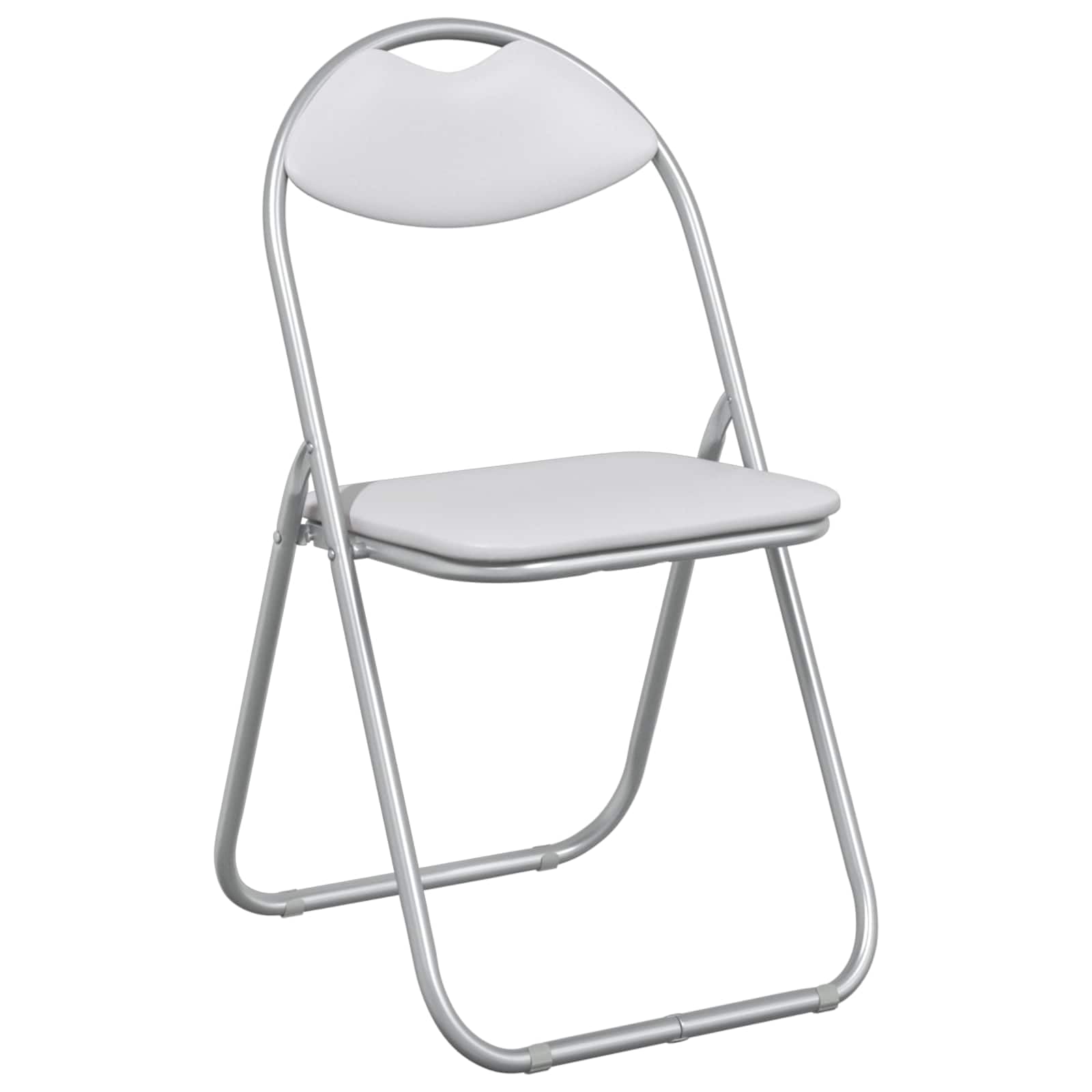 Chaise pliante 8 unités PVC gris 48 x 43,5 x 81 cm