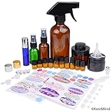Las botellas y tarros están hechos de vidrio de alta calidad para la preservación perfecta de las propiedades aromáticas y terapéuticas de sus aceites esenciales.