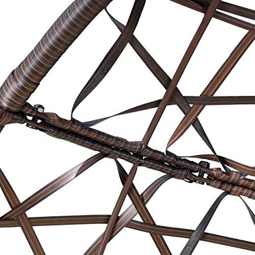 Christopher Knight Home Isaiah Indoor/Outdoor Wicker Tear Drop Hanging Chair (Stand Not Included), Multi-Brown and Tan - Image 5