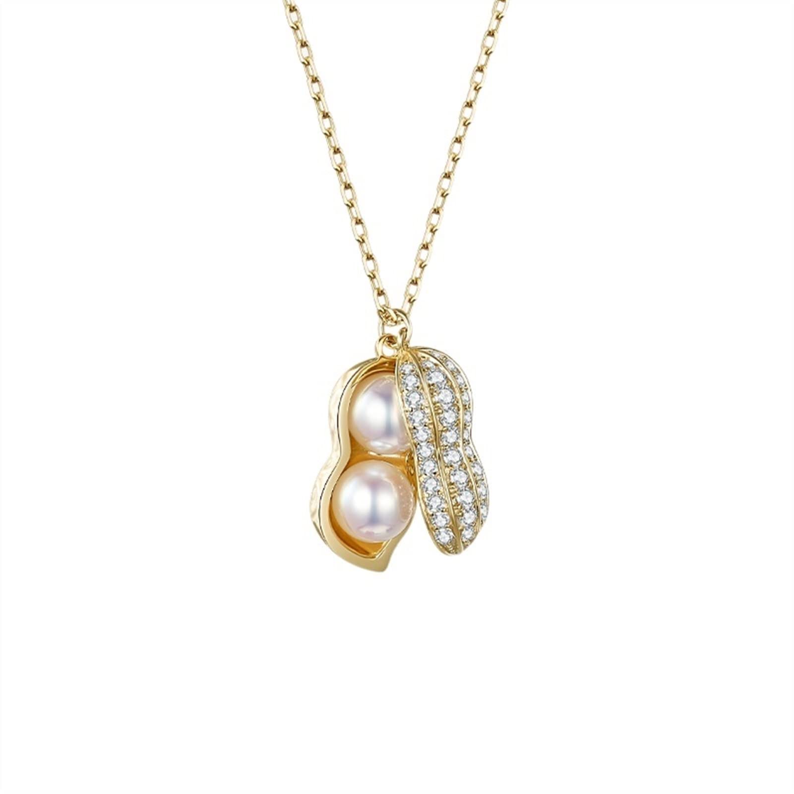 Pendentif colliers creative peanut en argent 925 cadeau idéal maman
