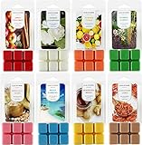 Scented Soy Wax Melts – Set of 8 Assorted 2.5oz Wax Cubes/Tarts | Home Fragrance for Candle Warmers | Bulk Value Pack