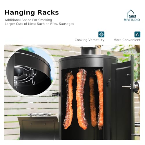 Mfstudioextralargeverticaloffsetsmokerheavydutyverticalcharcoalsmokergrillbbqgillwithoffsetsmokerbox961sqincookingareawithpushoutashtrayforsmokingblack Urban Country Home Decor Mfstudio extra large vertical offset smoker heavy duty vertical charcoal smoker grill bbq gill with offset smoker box 961 sqin cooking area with push out ash tray for smoking black urban country home decor