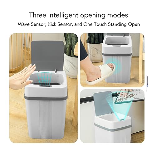 Caneca de basura sensor automático con carga USB miniatura 4