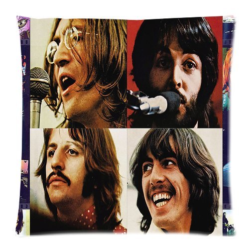 The Beatles 2 Taie d’Oreiller zippée Coussin en coton taie d’oreiller Taille standard 18 x 18 (2 Côtés) - Les Beatles, Paul McCartney, John Lennon, RIngo Starr, George Harrison The Beatles 2 Taie d'Oreiller zippée Coussin en coton taie d'oreiller Taille standard 18 x 18 (2 Côtés)