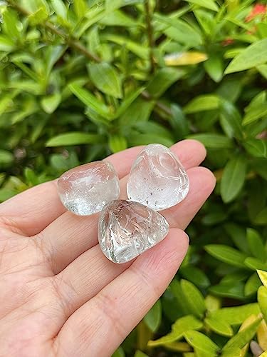 Image of GAF TREASURES 1 /2 LB Clear Quartz Tumbled Stones, Polished Natural Clear Quartz Gemstone, Clear Quartz Healing Crystals (Clear Quartz)