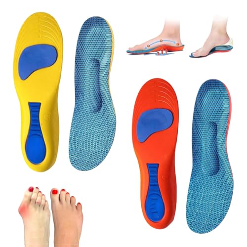 IKOPFLN 2 Paia Solette Ortopediche Comode Kit, solette scarpe, plantari piede piatto, 39-40 per Soletta Comfort, per Piedi Piatti, Dolori ai Piedi, Fascite Plantare